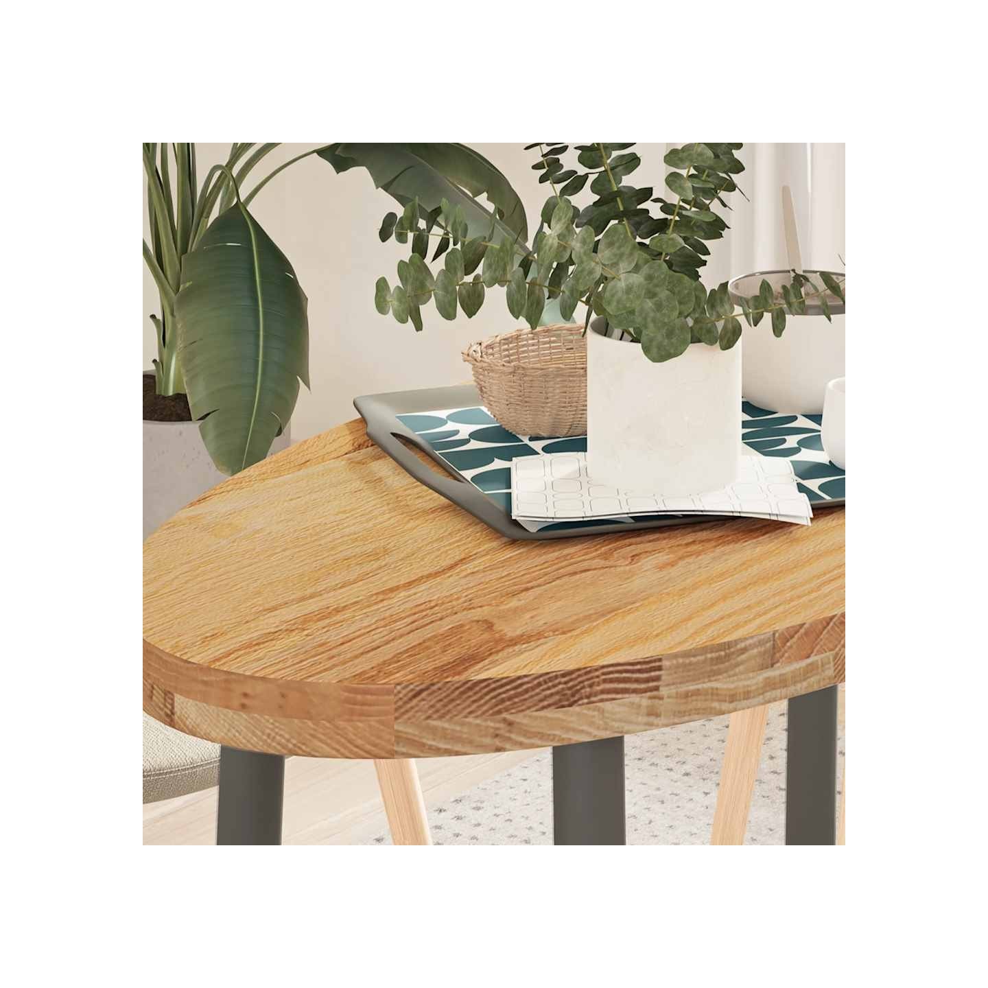 Dessus de table 100x50x4 cm bois de chêne massif ovale