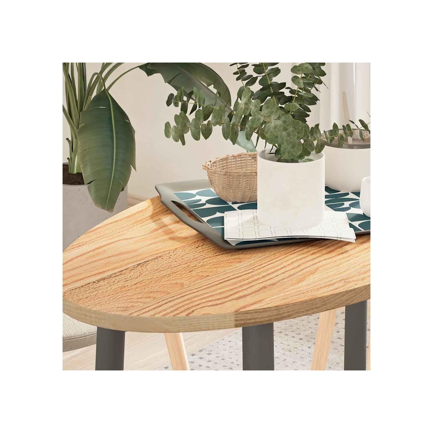 Dessus de table 100x50x2 cm bois de chêne massif ovale