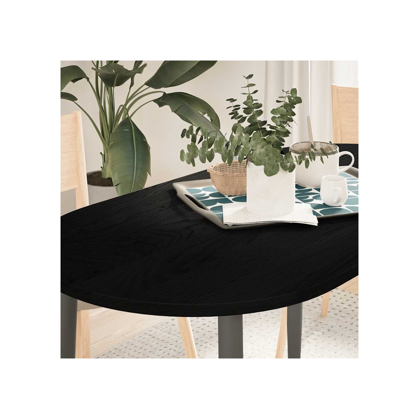 Dessus de table 120x60x2 cm bois de chêne massif ovale