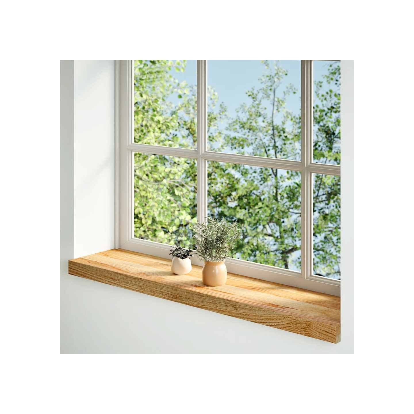 Appuis de fenêtre 2 pcs marron clair bois de chêne massif
