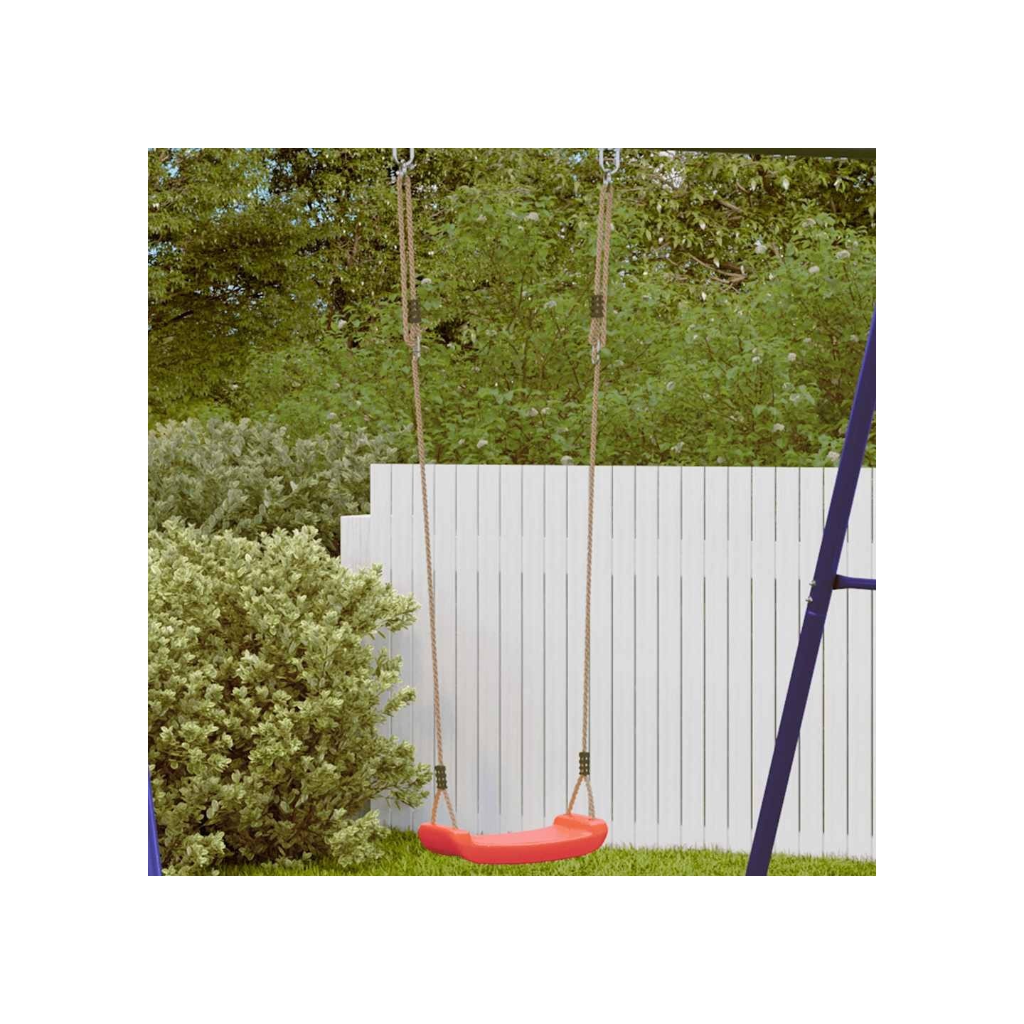 Balançoire d'extérieur d'enfants simple et corde réglable rouge