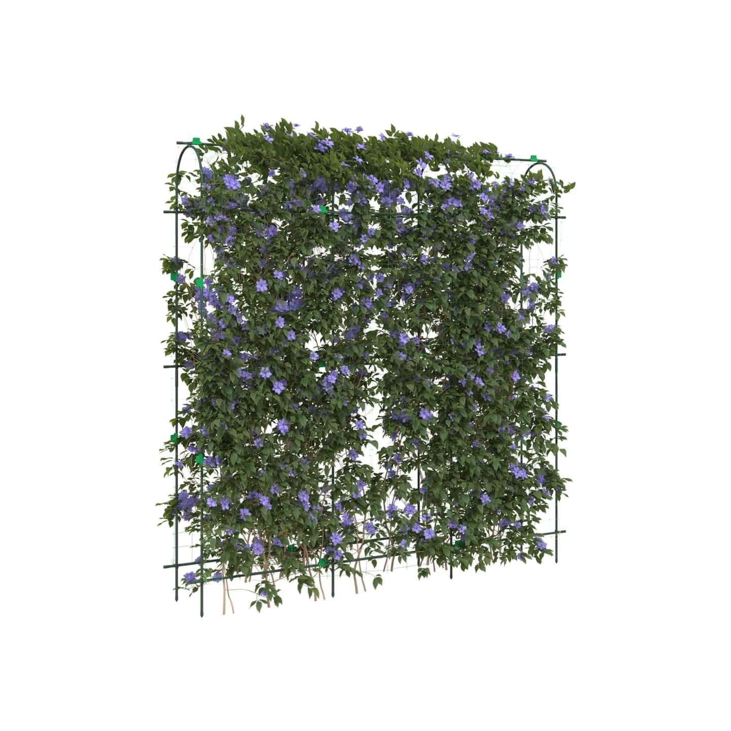 Treillis de jardin pour plantes grimpantes forme de U acier
