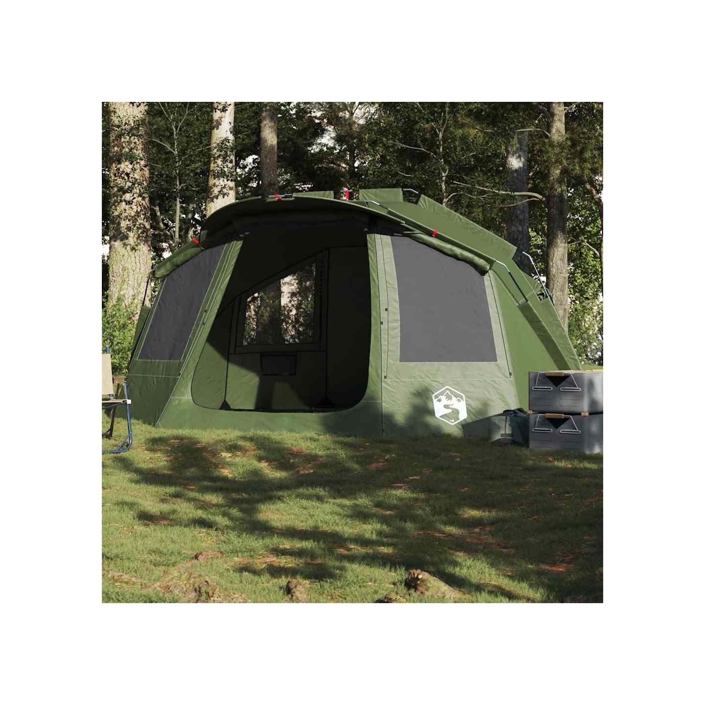 Tente de pêche 5 personnes vert olive imperméable
