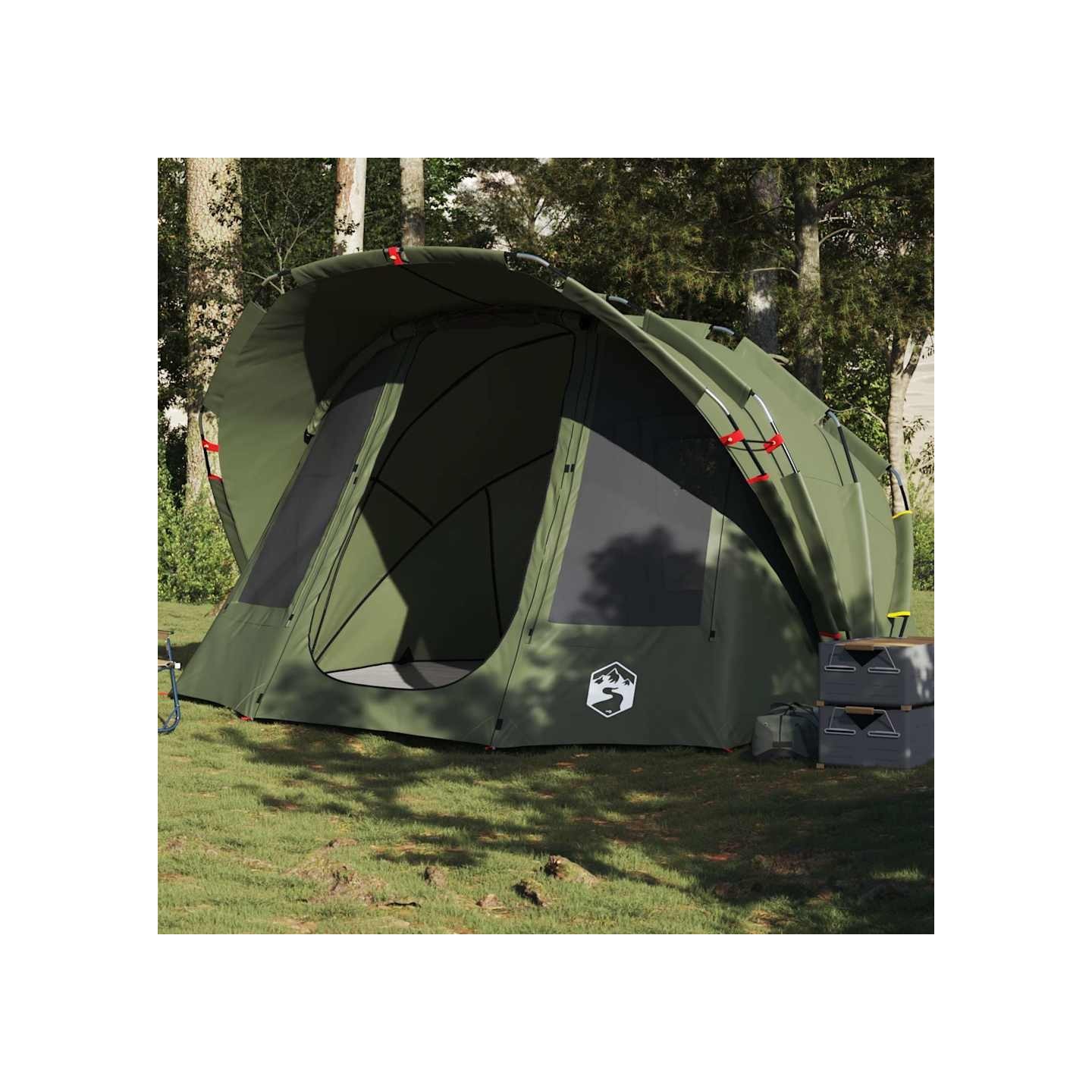 Tente de pêche 5 personnes vert olive imperméable