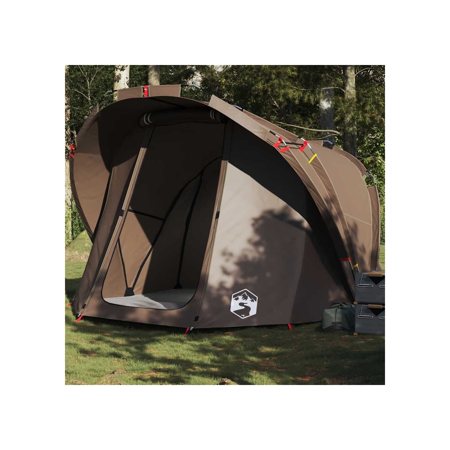 Tente de pêche 4 personnes marron imperméable