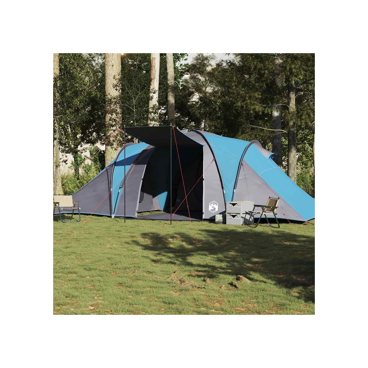 Tente familiale à dôme 6 personnes bleu imperméable