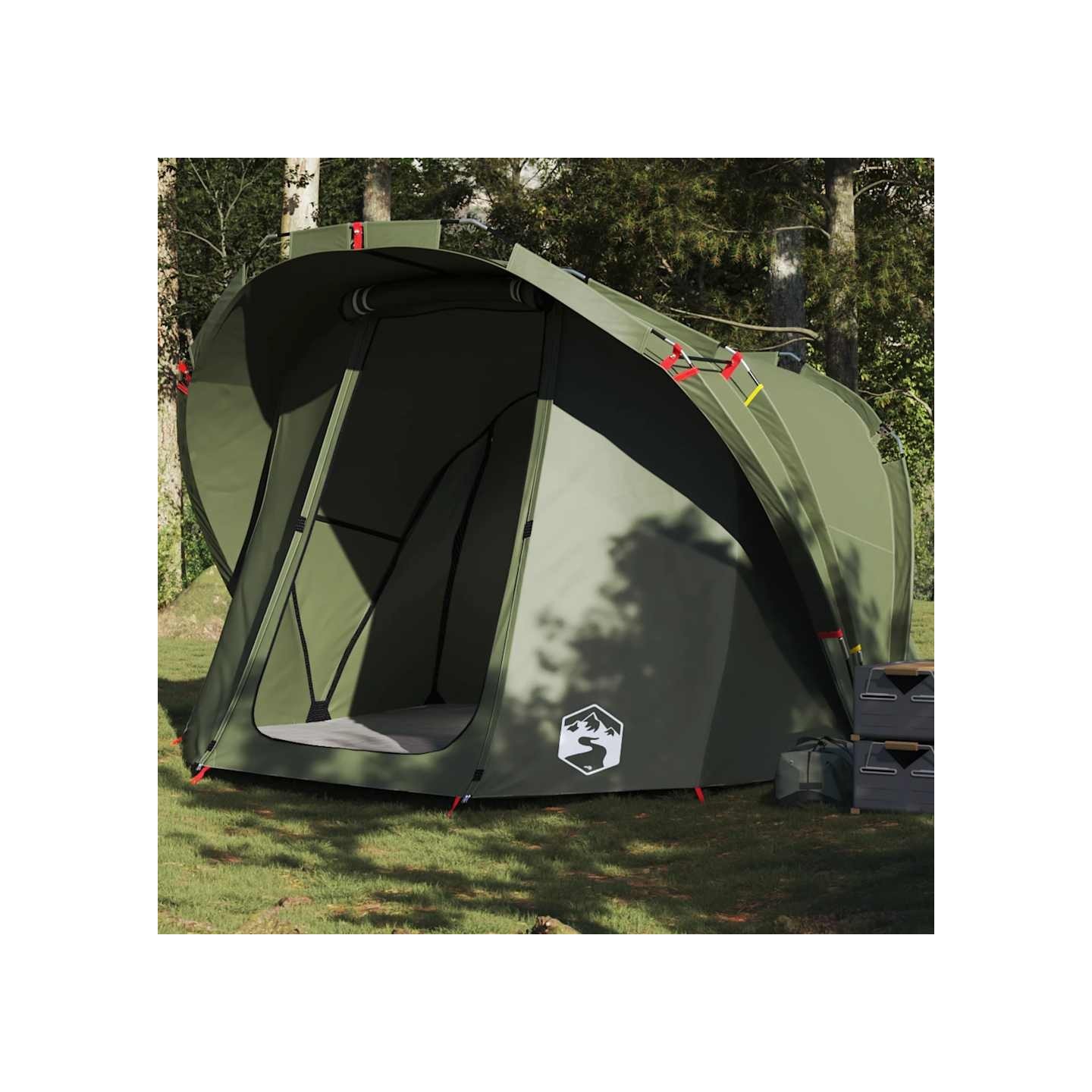 Tente de pêche 4 personnes vert olive imperméable