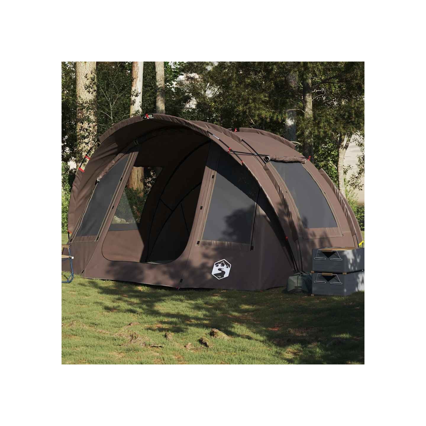 Tente de pêche 2 personnes marron imperméable