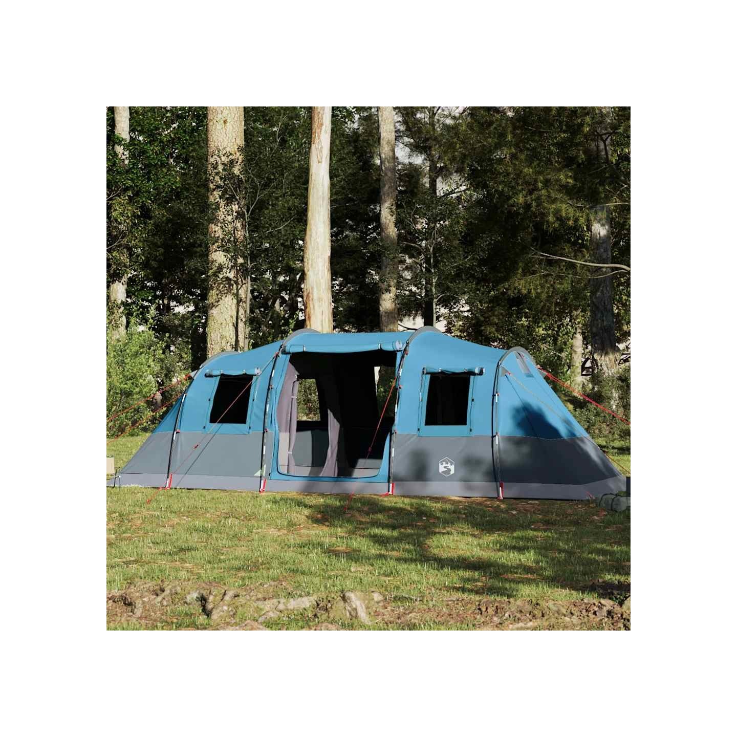 Tente familiale tunnel 6 personnes bleu imperméable