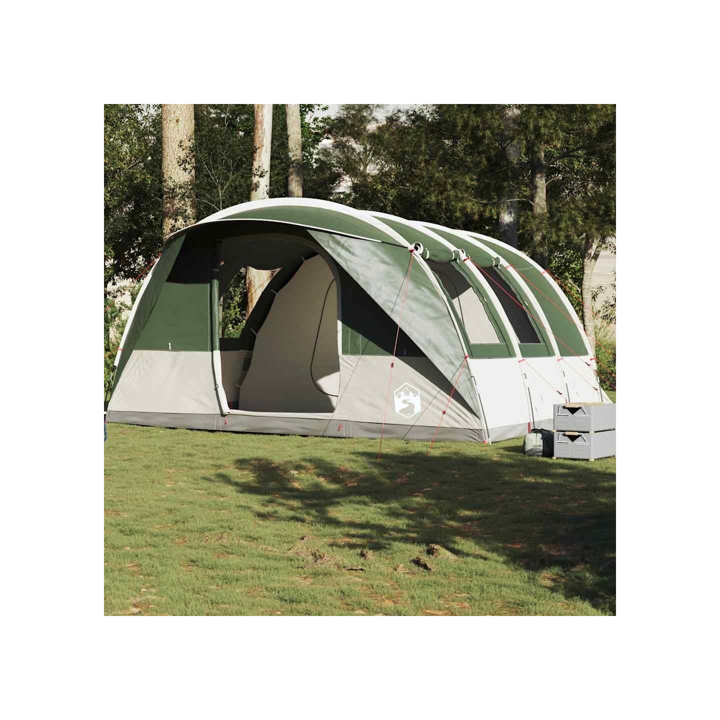 Tente de camping tunnel 5 personnes vert imperméable