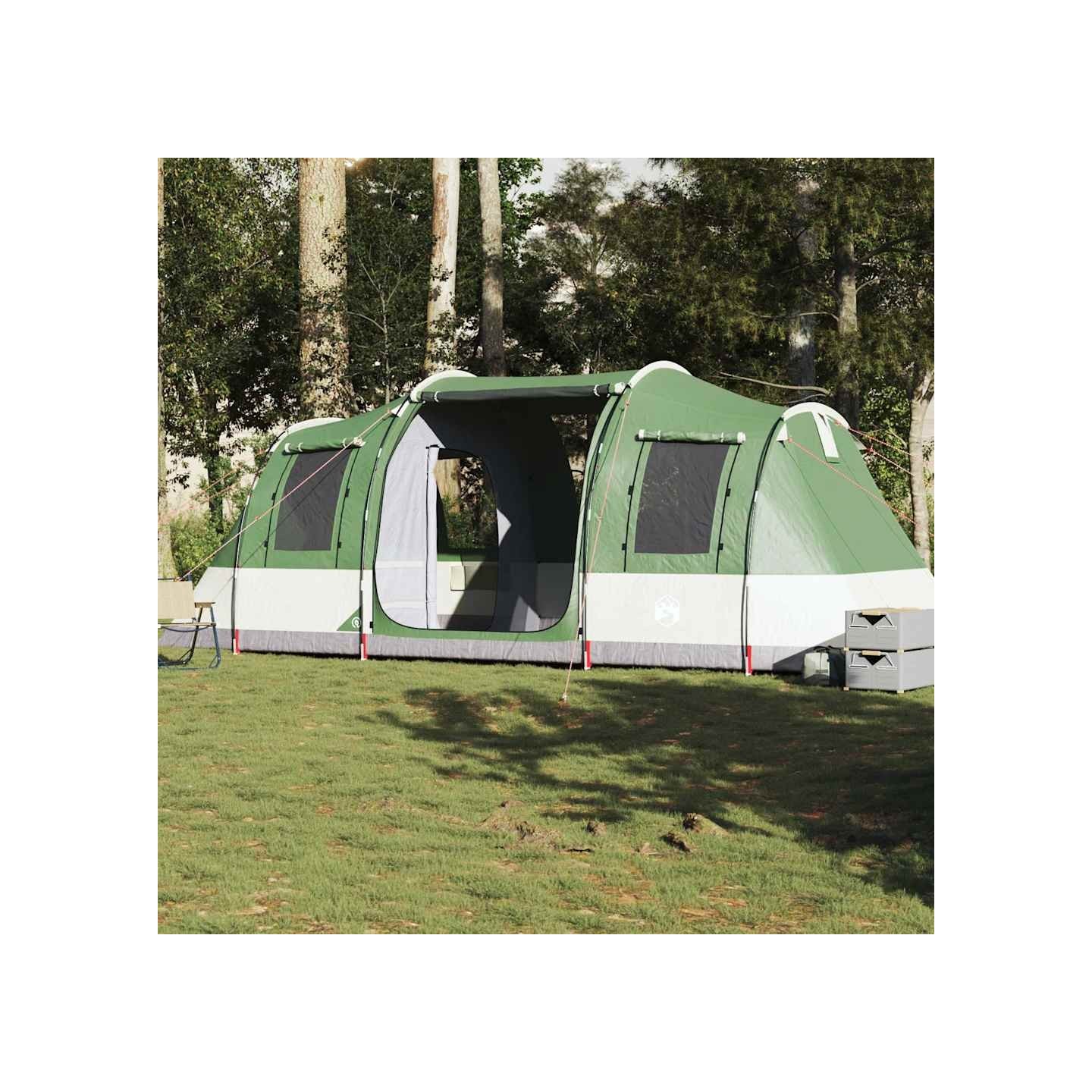 Tente de camping tunnel 4 personnes vert imperméable