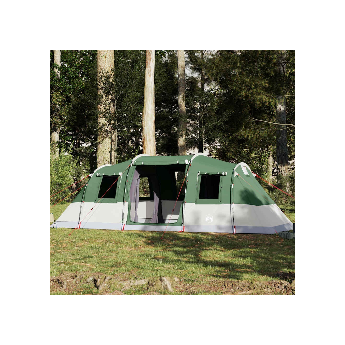 Tente familiale tunnel 6 personnes vert imperméable