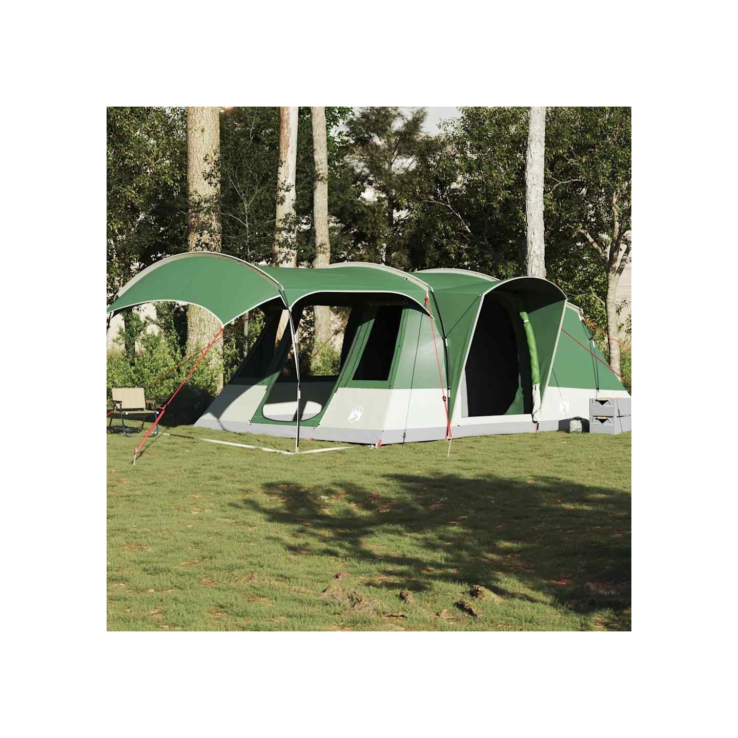 Tente de camping tunnel 5 personnes vert imperméable