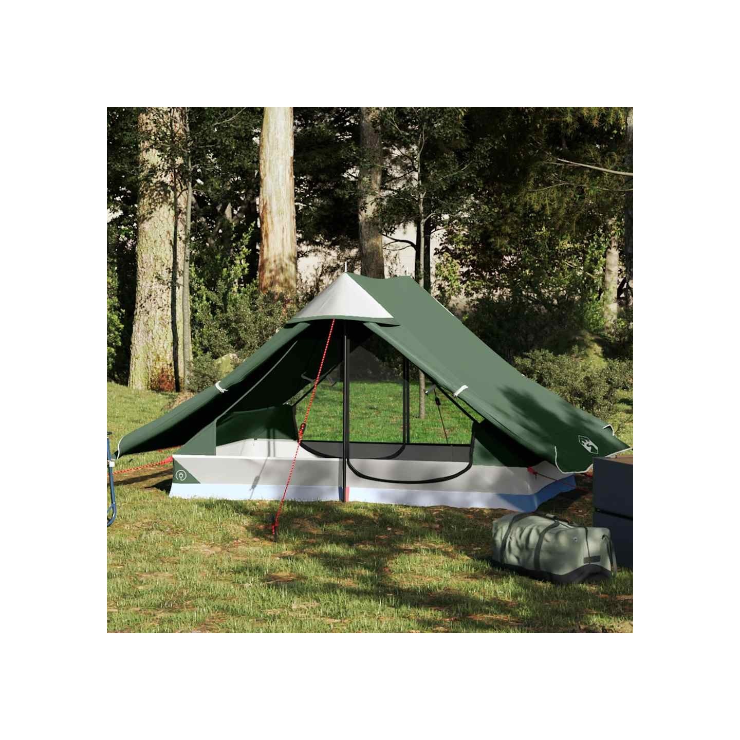 Tente de camping 2 personnes vert imperméable