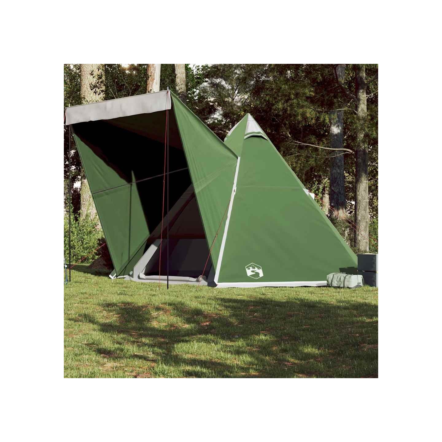 Tente familiale tipi 6 personnes vert imperméable