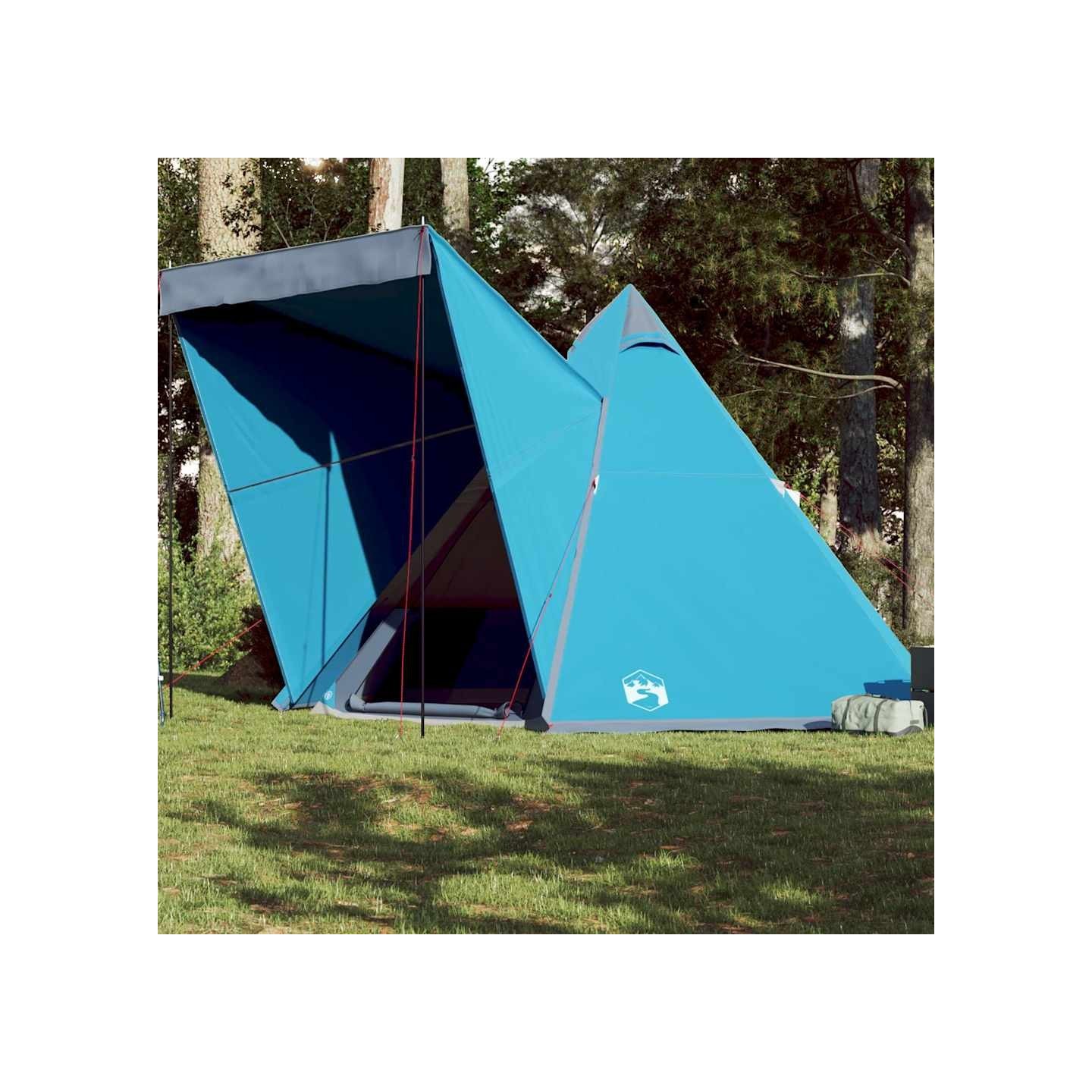 Tente familiale tipi 6 personnes bleu imperméable