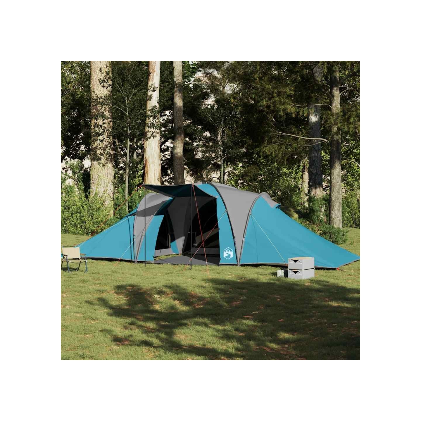 Tente familiale à dôme 6 personnes bleu imperméable