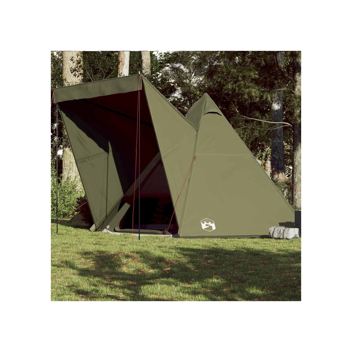 Tente familiale tipi 6 personnes vert olive imperméable