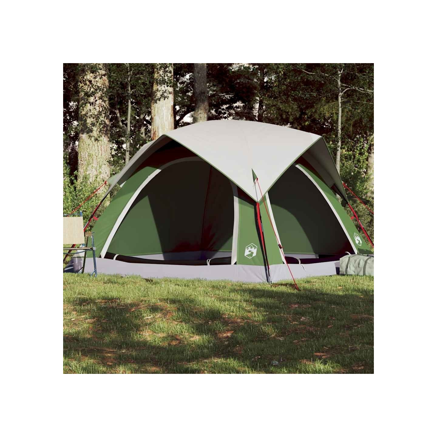 Tente de camping de cabine 4 personnes vert imperméable
