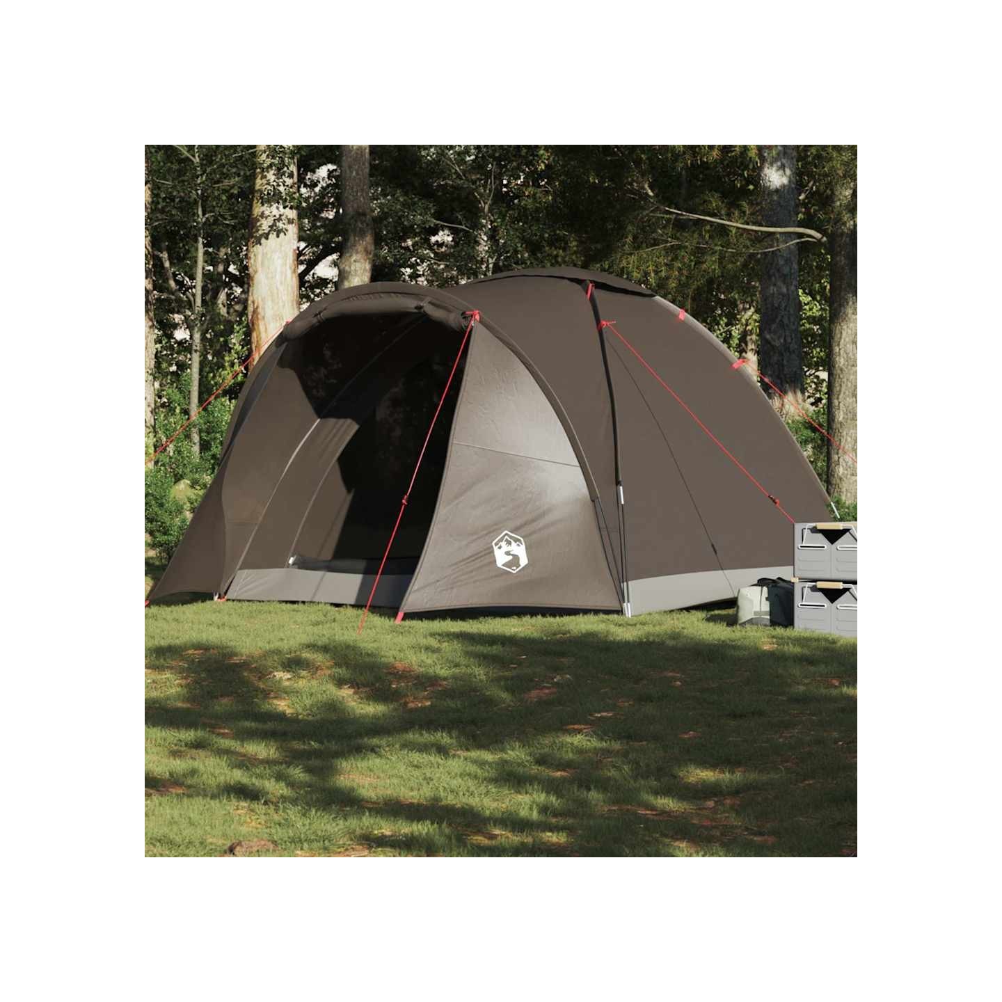 Tente de pêche 2 personnes marron imperméable
