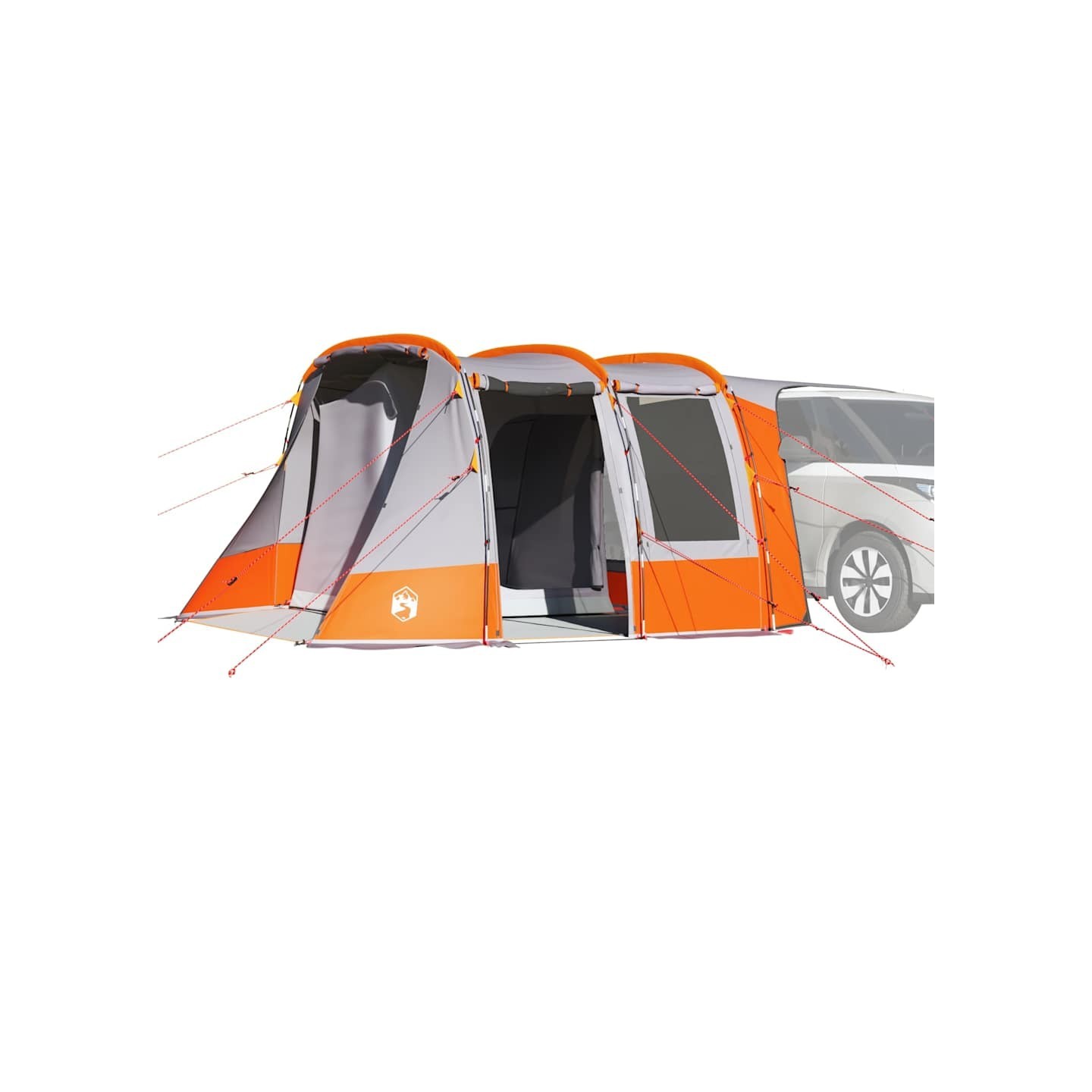 Tente de voiture gris et orange imperméable