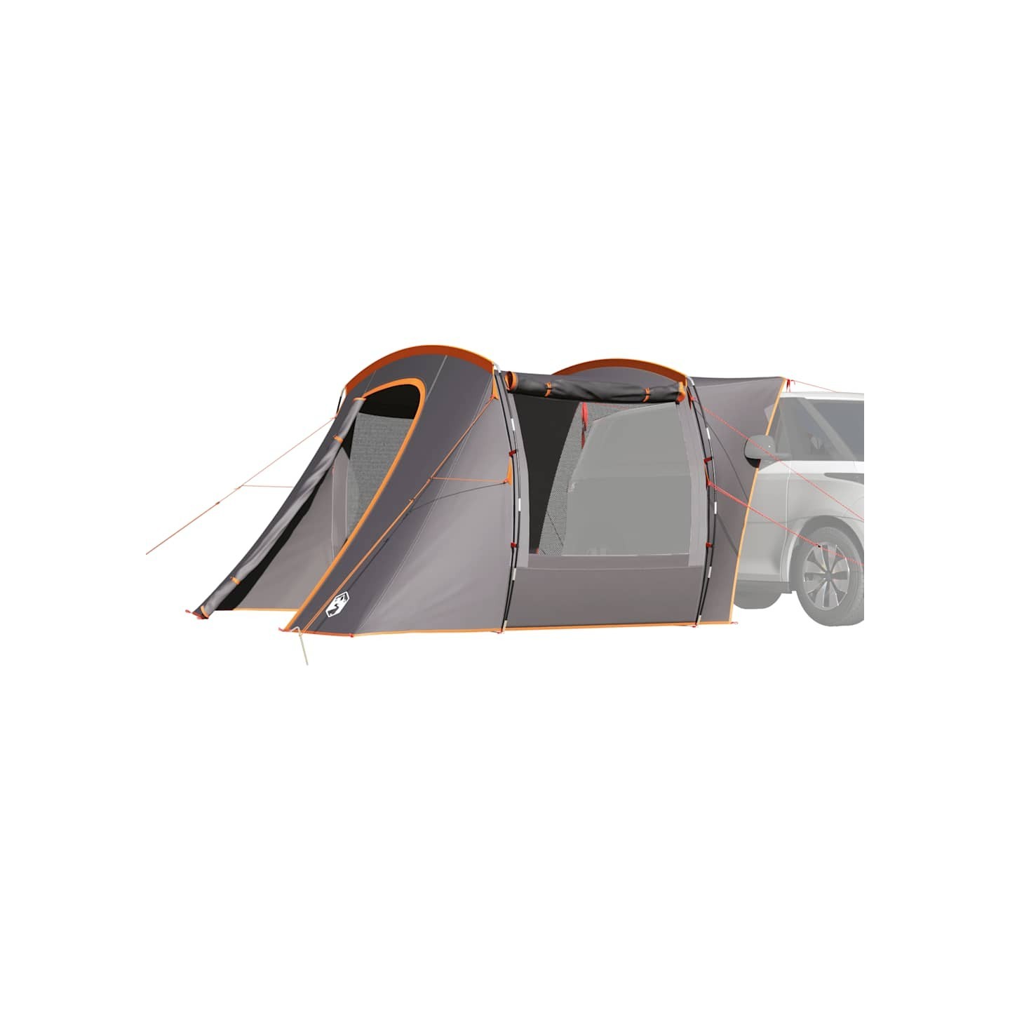 Tente de voiture gris et orange imperméable