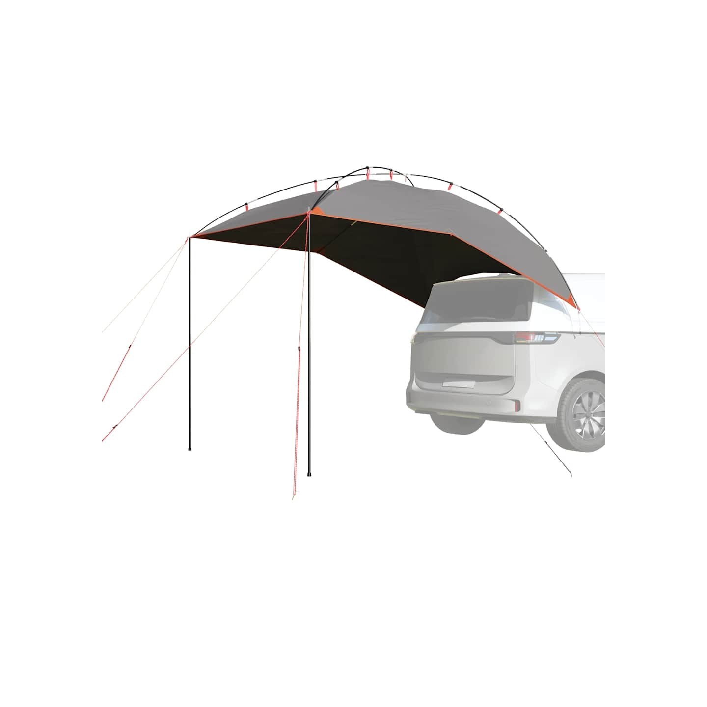 Tente de voiture gris et orange imperméable