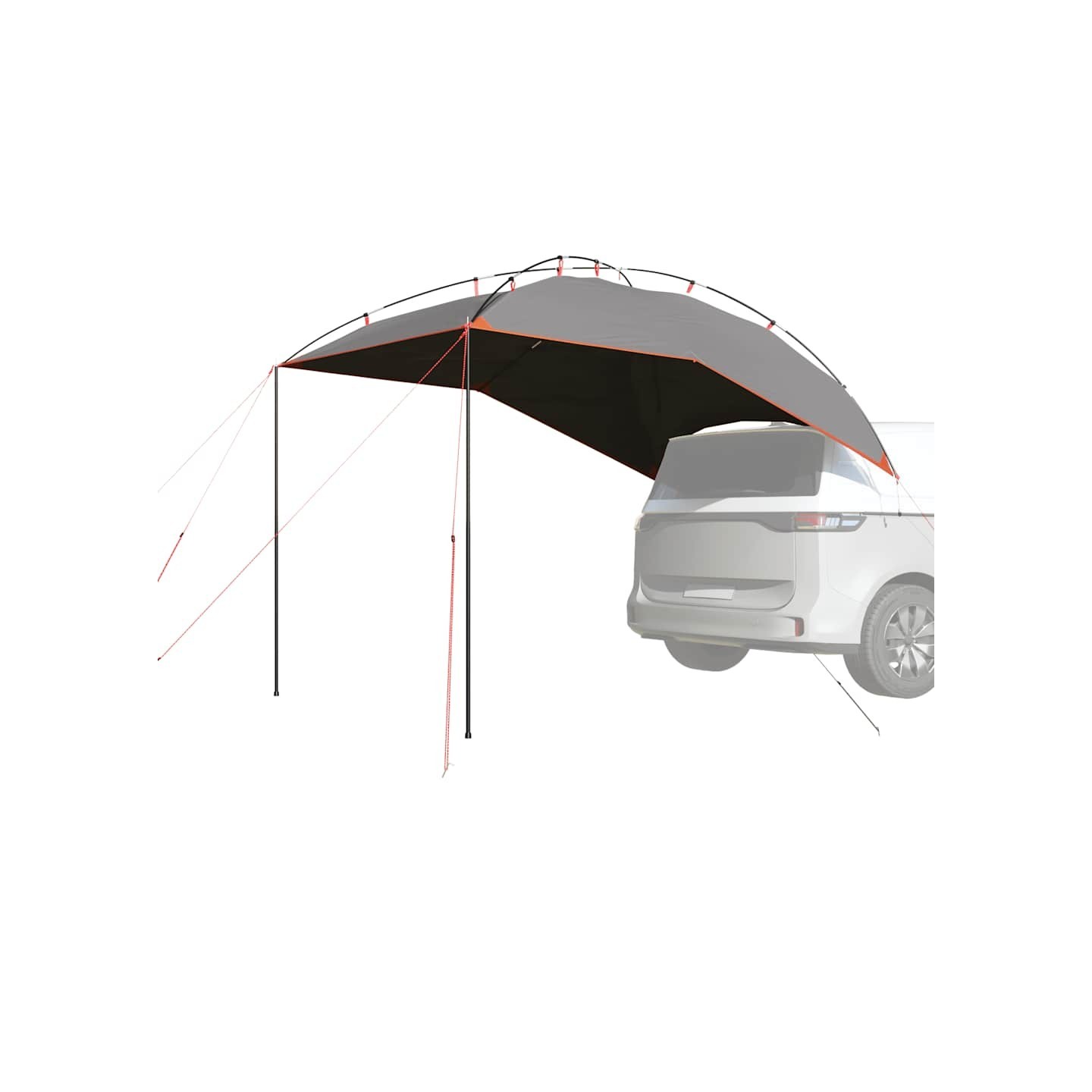 Tente de voiture gris et orange imperméable