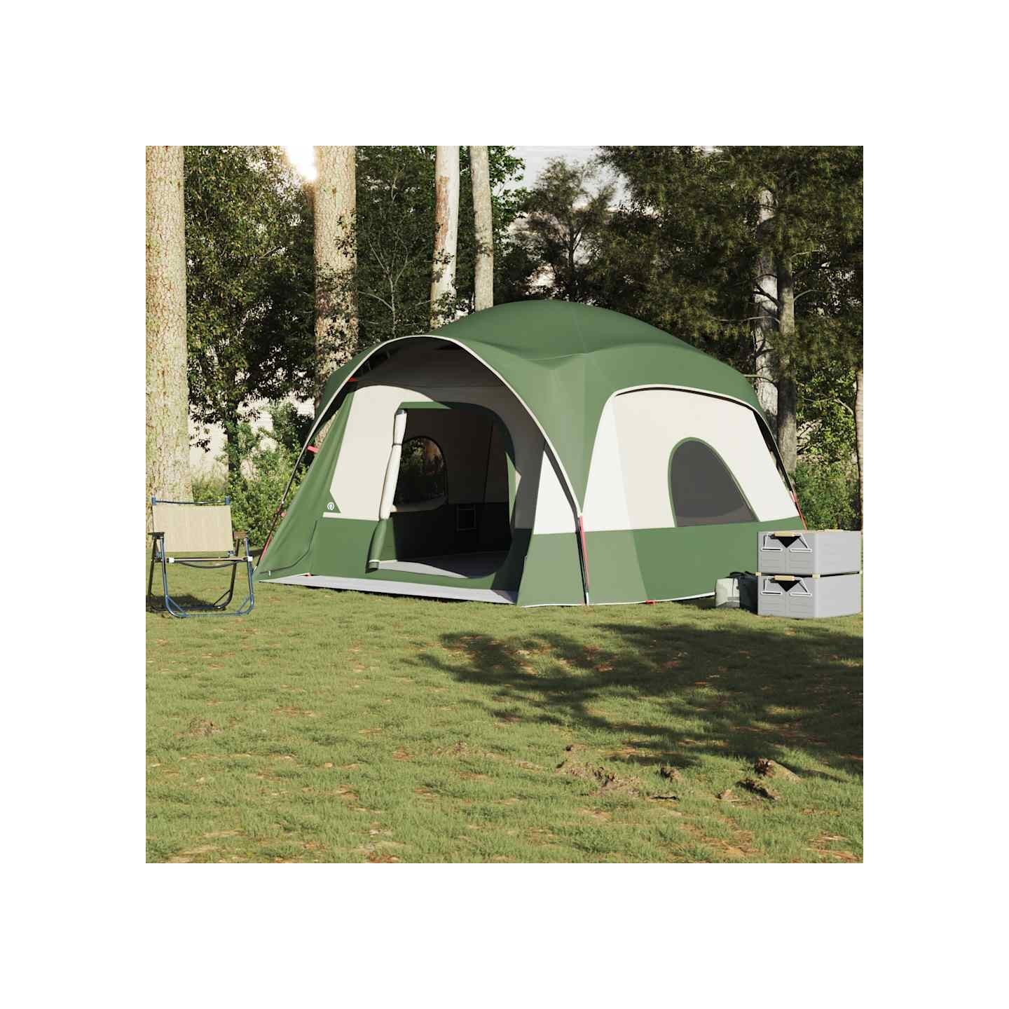 Tente de cabine familiale 6 personnes vert imperméable