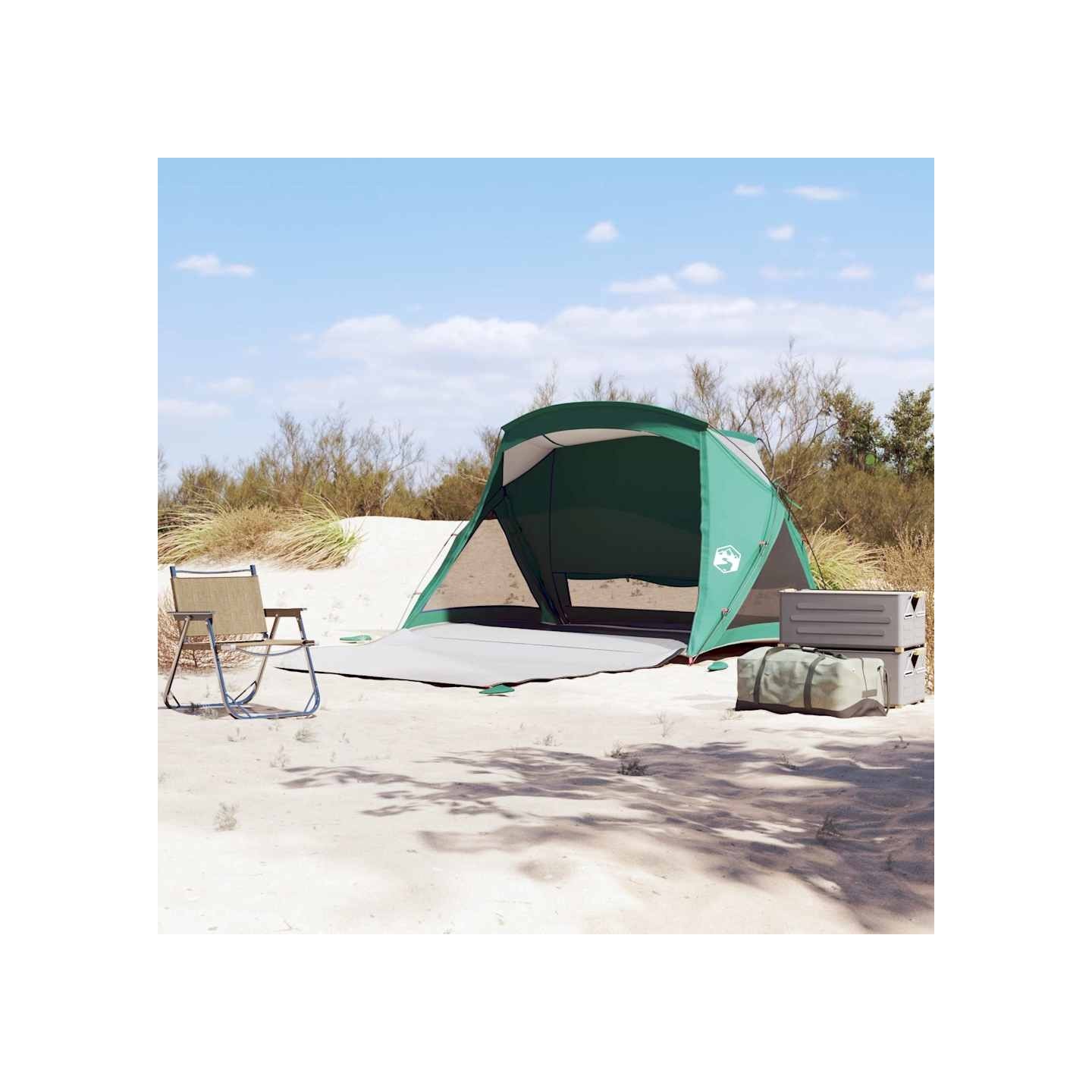 Tente de plage 2 personnes vert imperméable