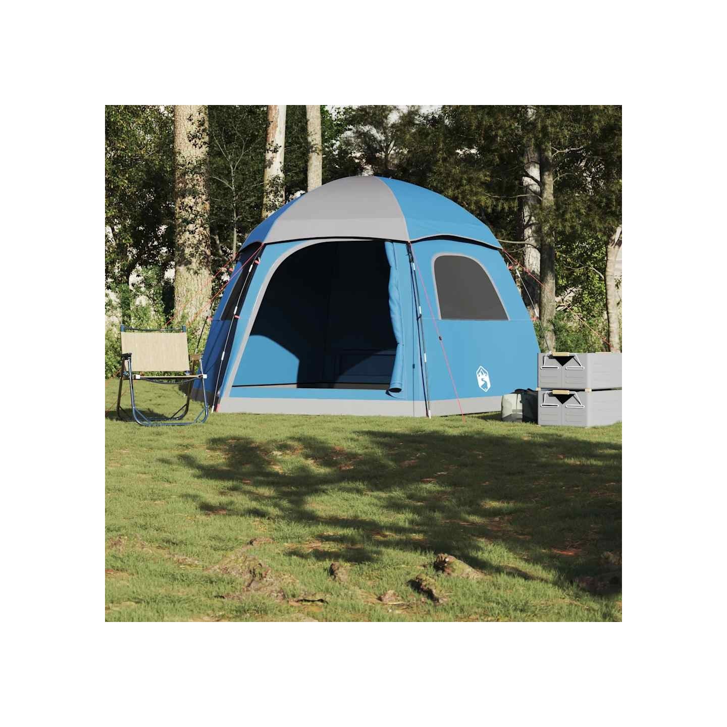 Tente de familiale igloo 6 personnes bleu imperméable