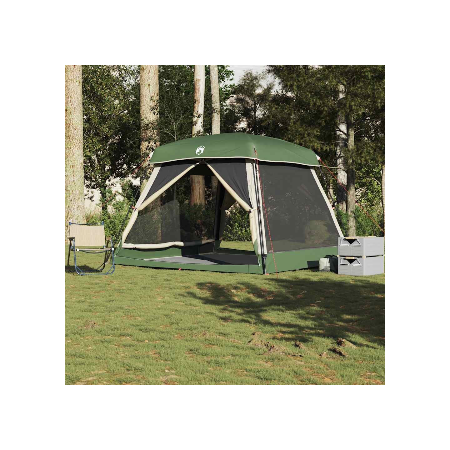 Tente de cabine familiale 6 personnes vert imperméable