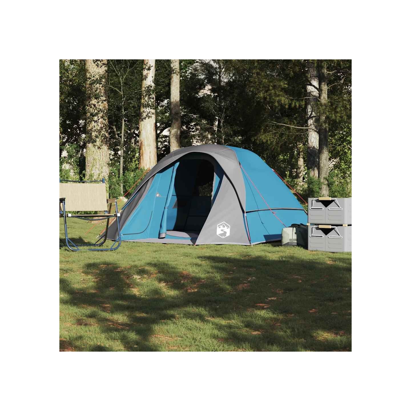 Tente de cabine familiale 6 personnes bleu imperméable