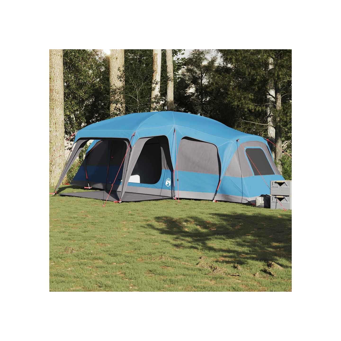 Tente familiale avec dôme de porche 9personnes bleu imperméable