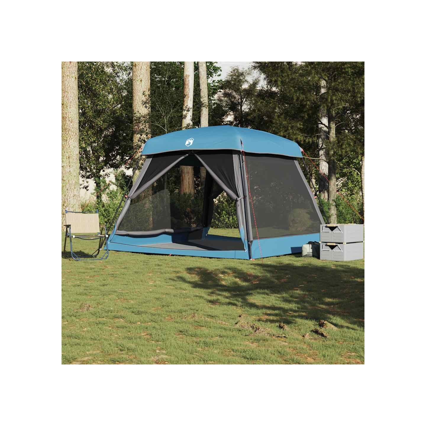 Tente de cabine familiale 6 personnes bleu imperméable