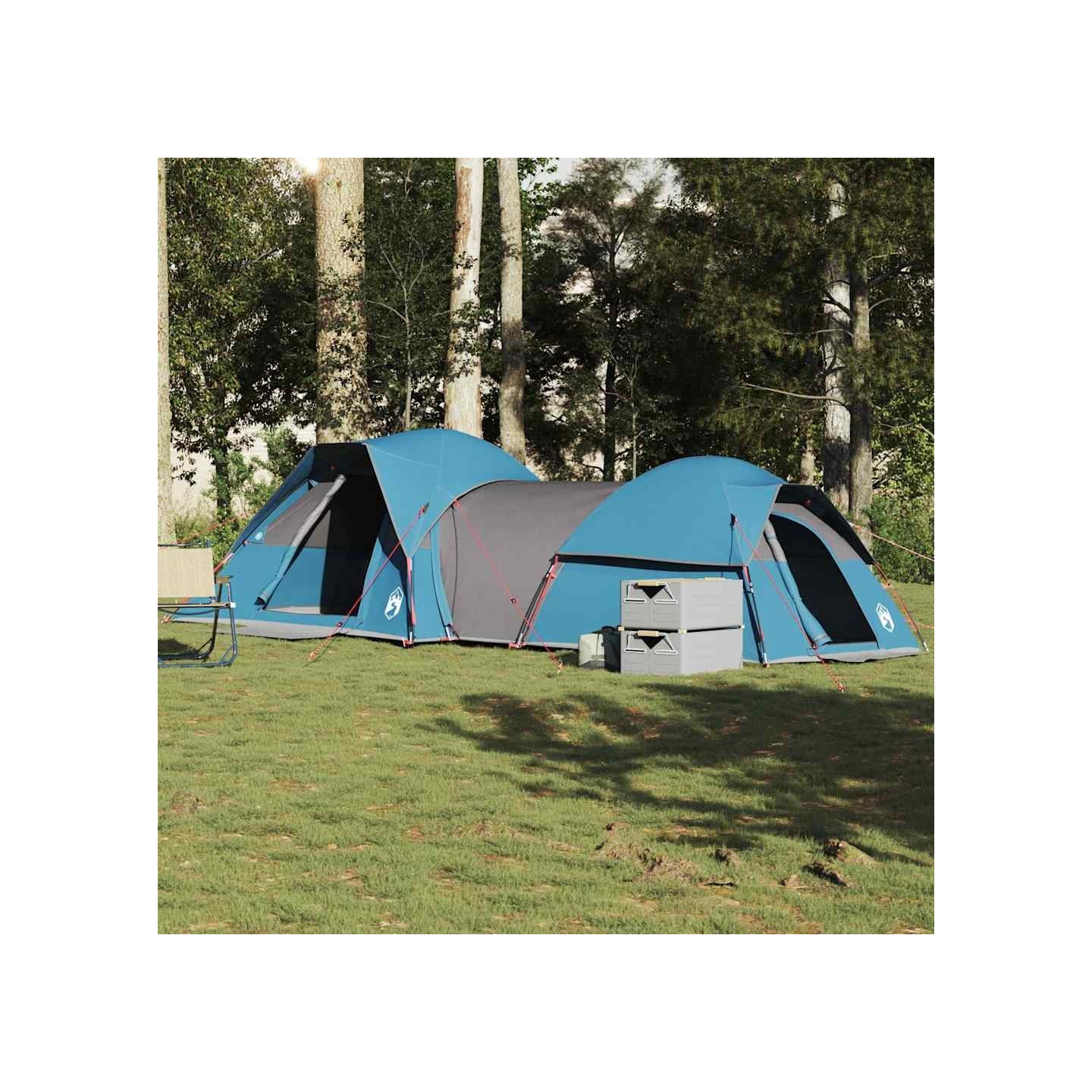Tente de camping 5 personnes bleu imperméable