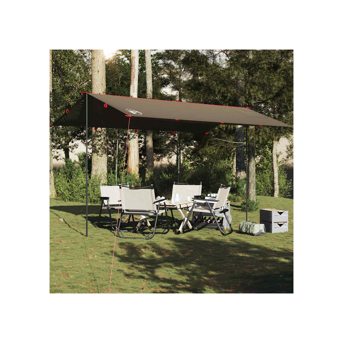 Bâche de camping marron 506x306 cm imperméable