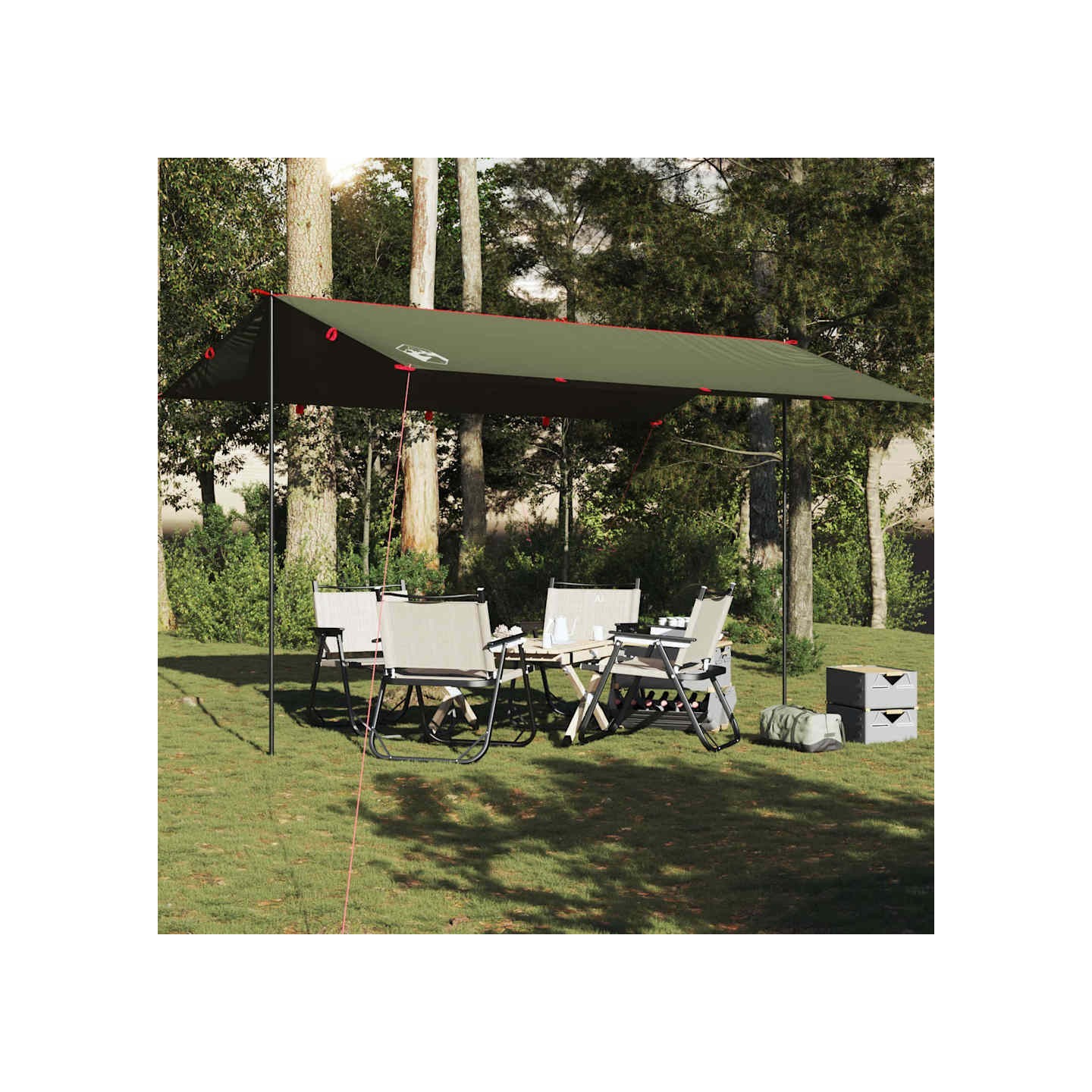 Bâche de camping vert olive 506x306 cm imperméable