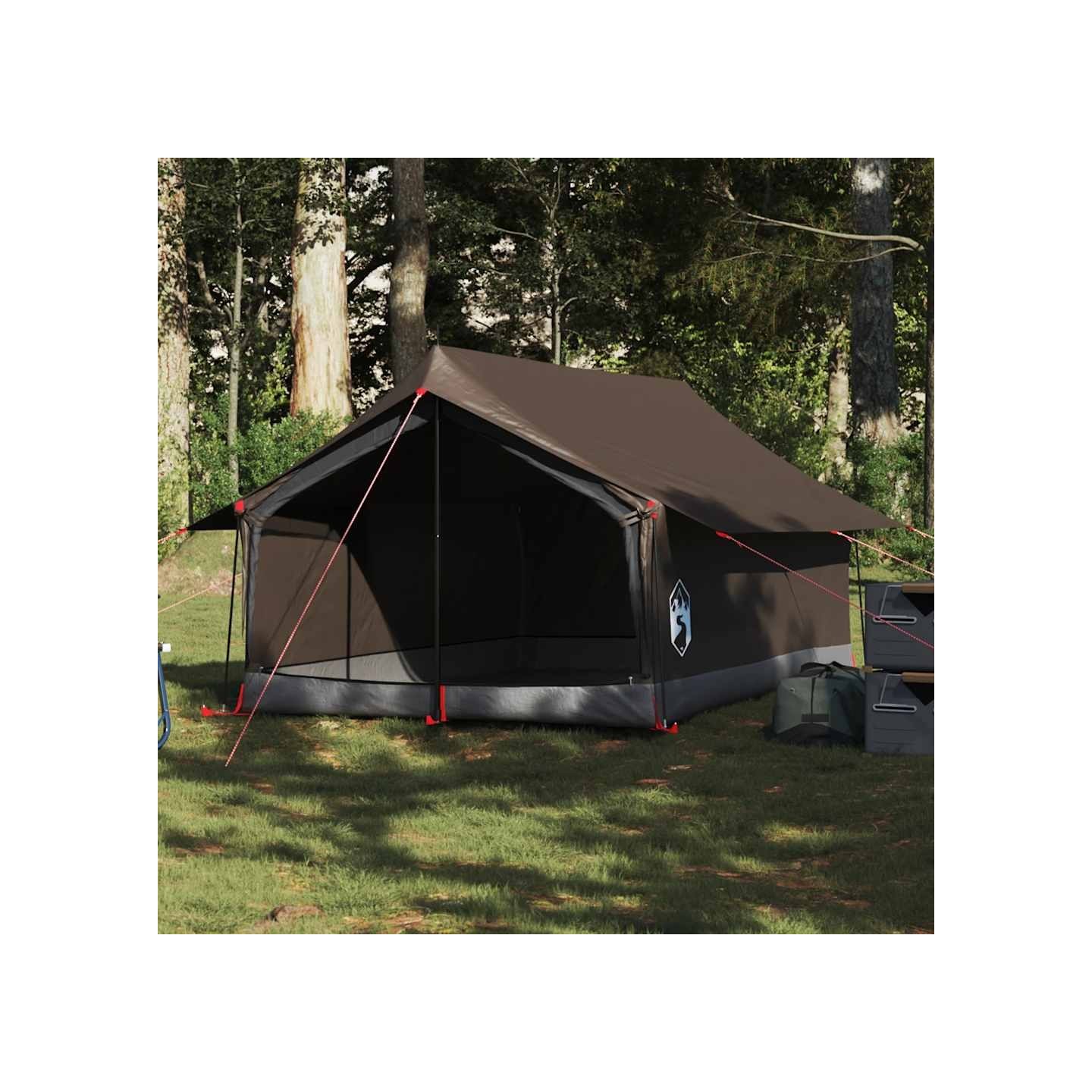 Tente de camping 2 personnes marron imperméable