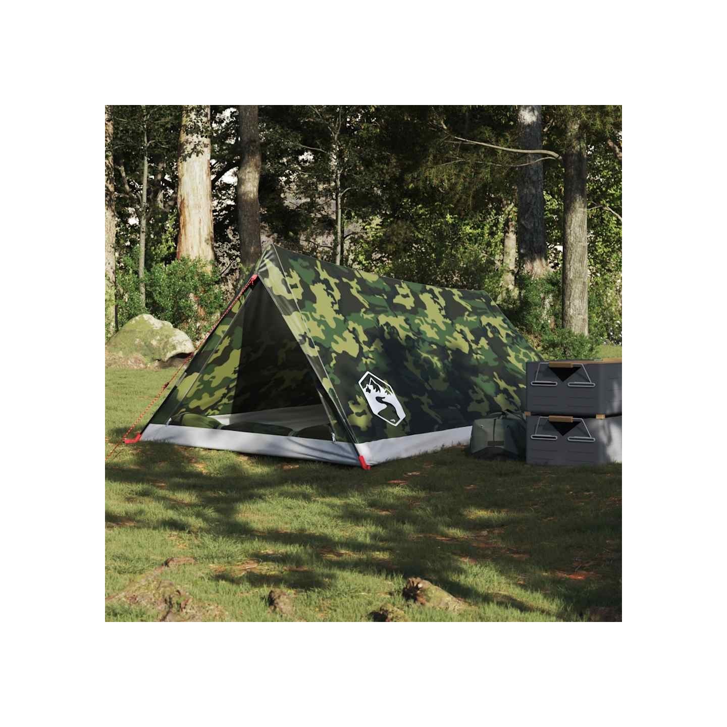 Tente de camping 2 personnes camouflage imperméable