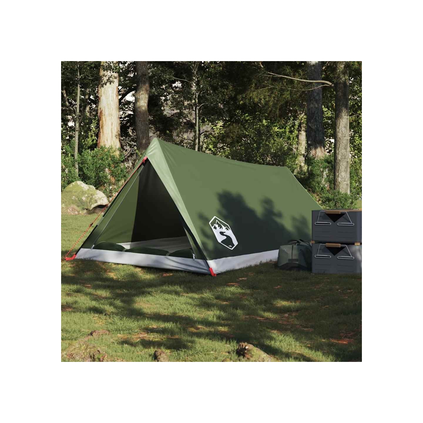 Tente de camping 2 personnes vert olive imperméable