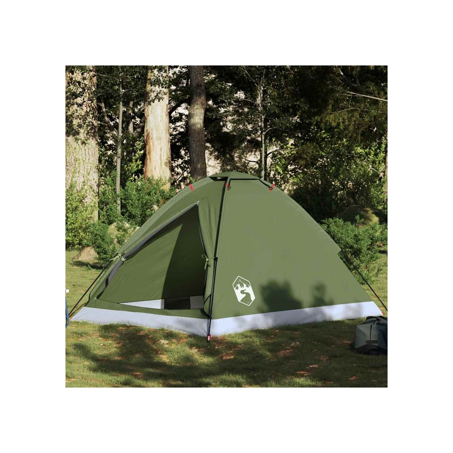 Tente de camping à dôme 2 personnes vert olive imperméable