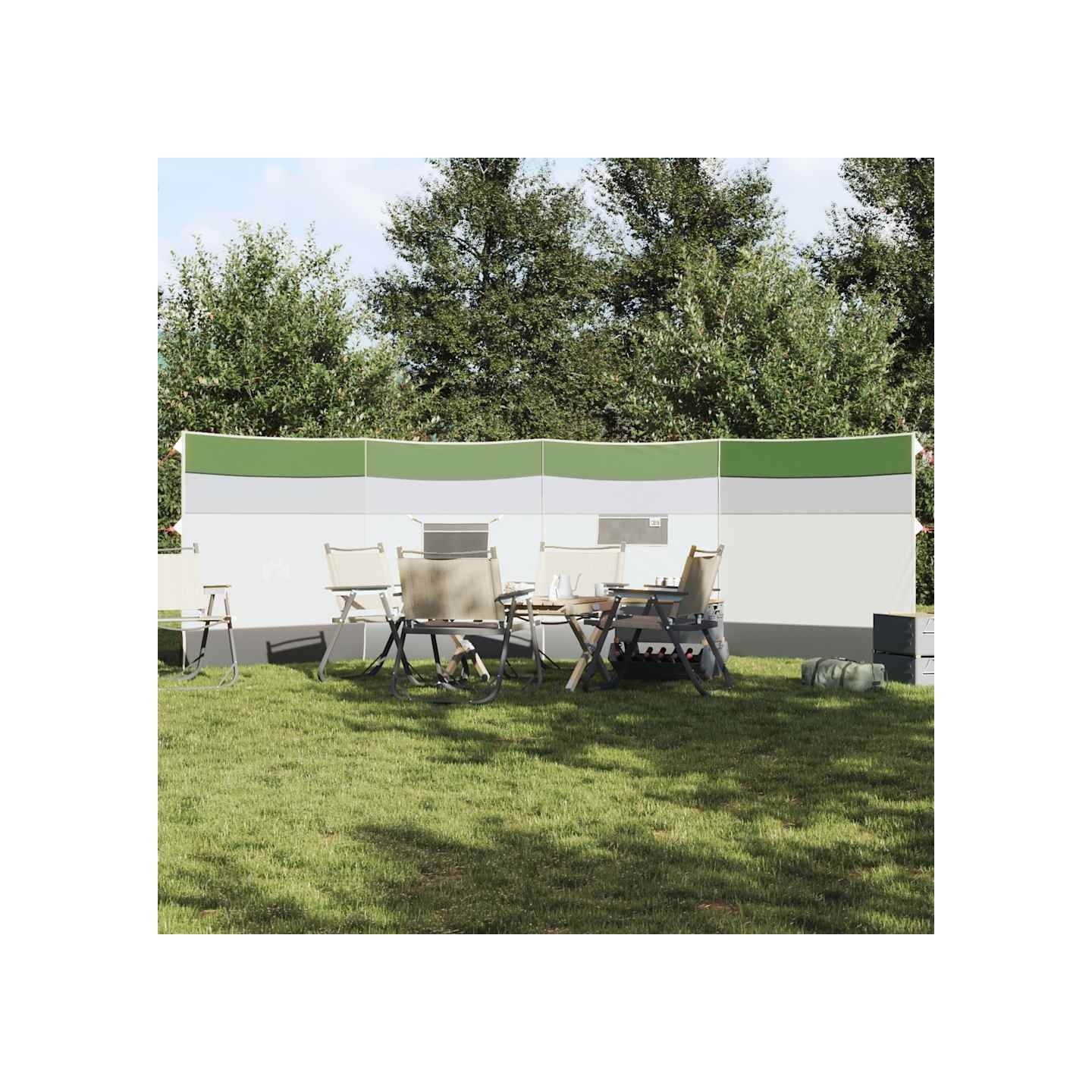 Brise-vent de camping vert 510x153 cm imperméable