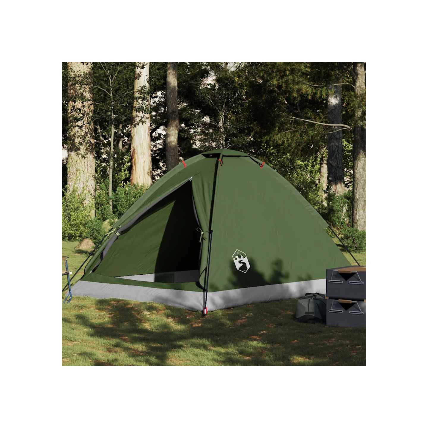 Tente de camping à dôme 4 personnes vert olive imperméable