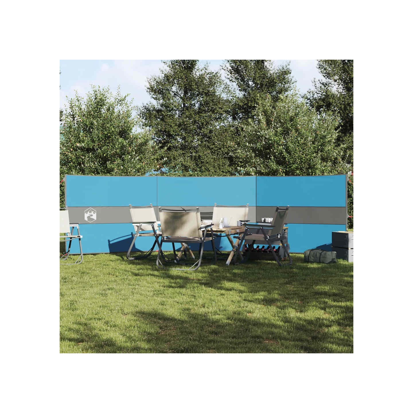 Brise-vent de camping bleu 490x123 cm imperméable