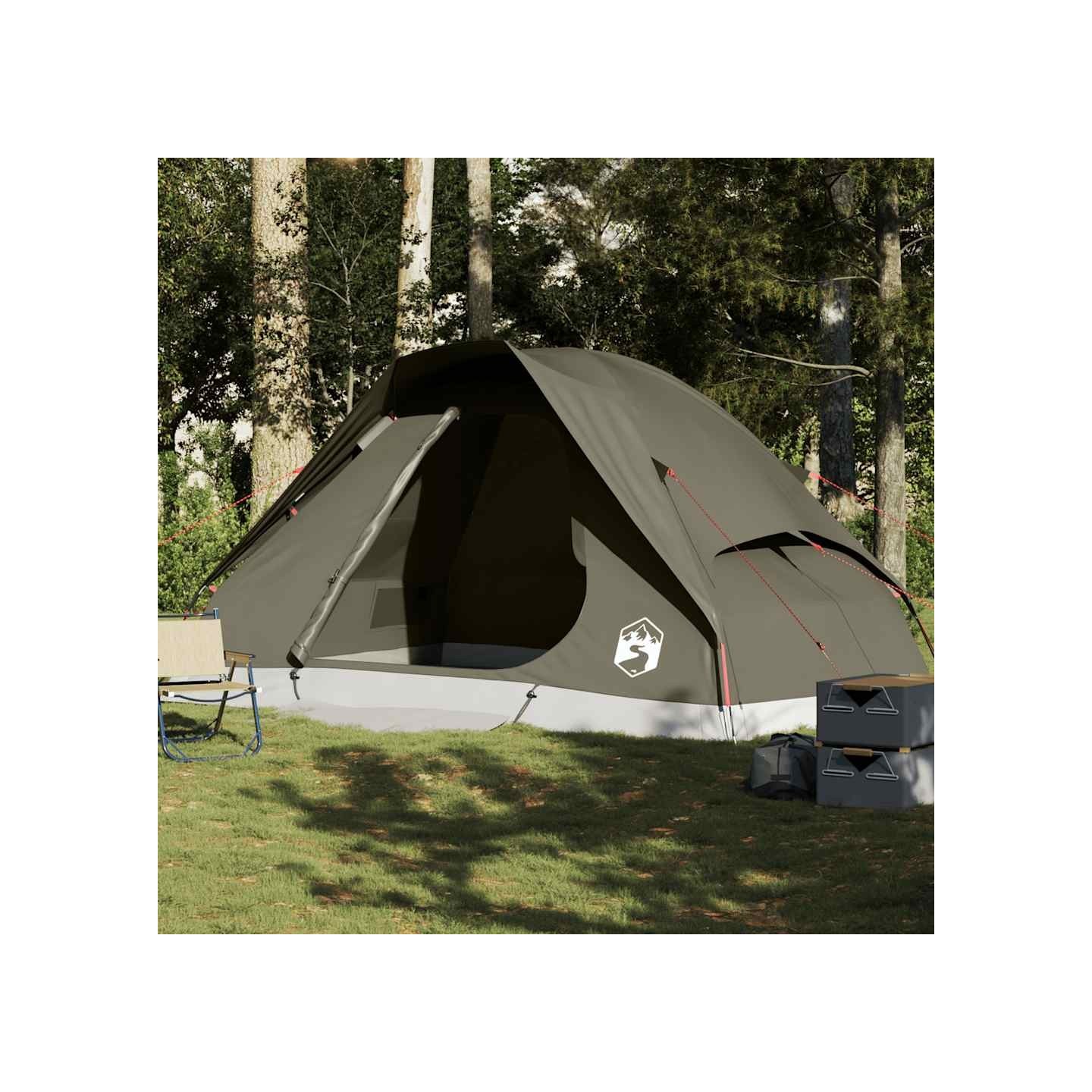 Tente familiale à dôme 6 personnes marron imperméable