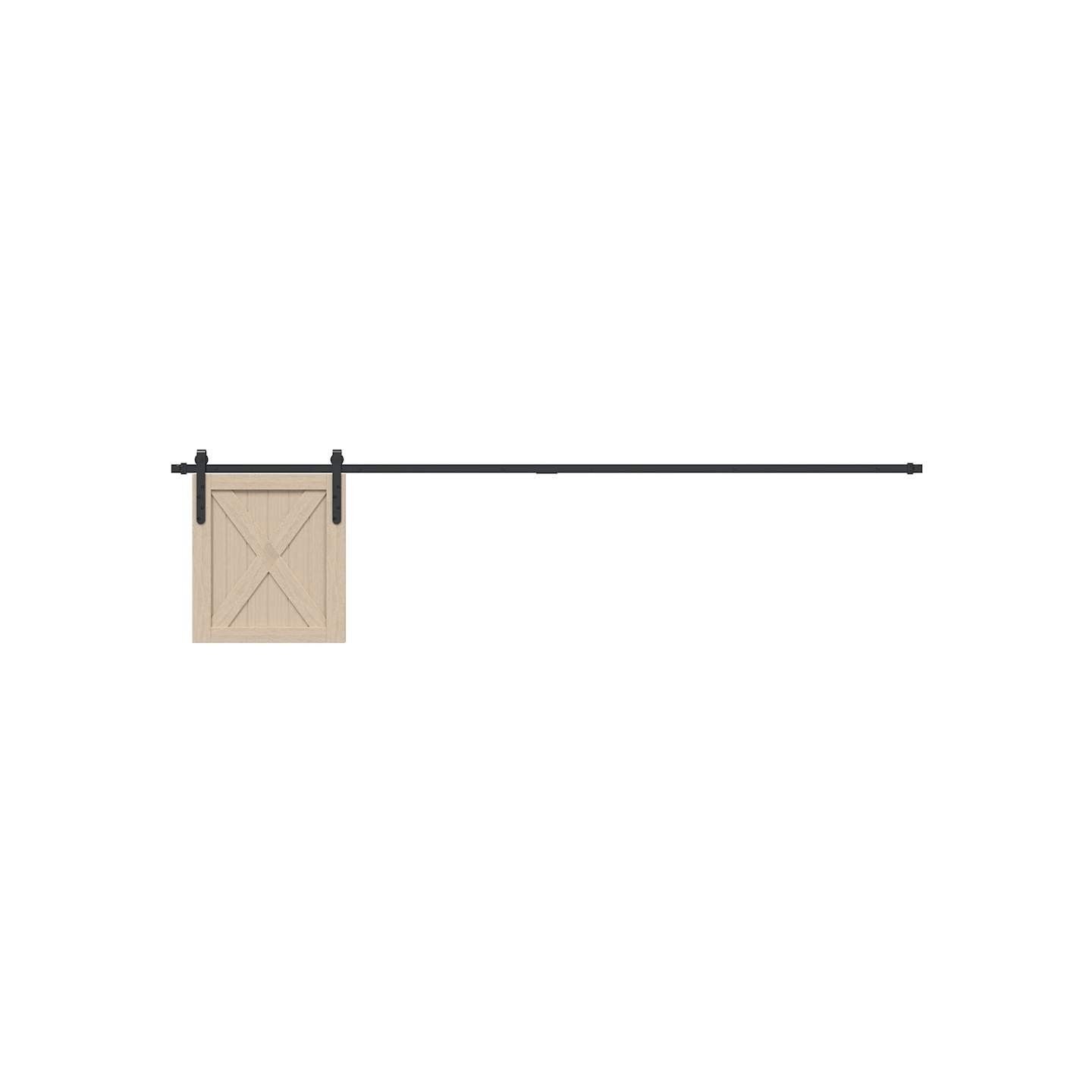 Kit de porte d'armoire coulissante 213 cm acier au carbone