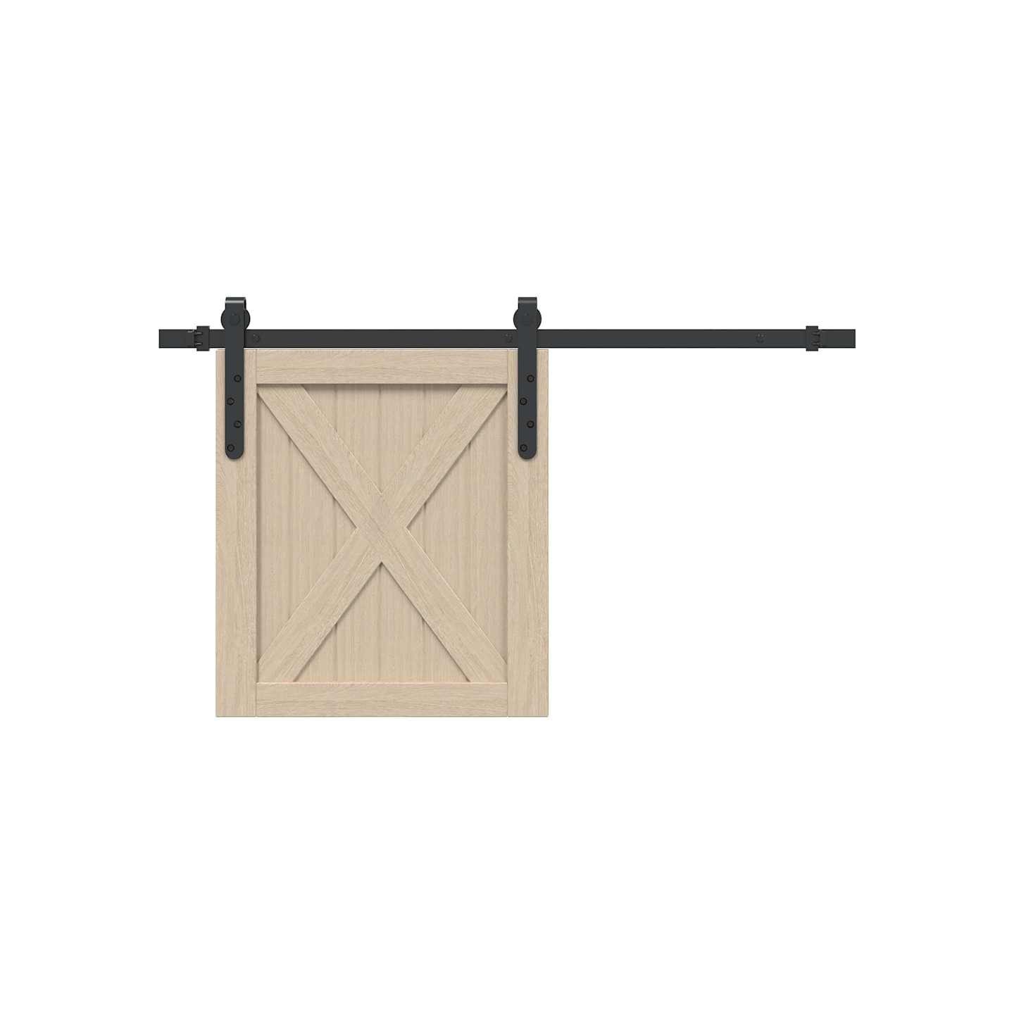 Kit de porte d'armoire coulissante 91 cm acier au carbone