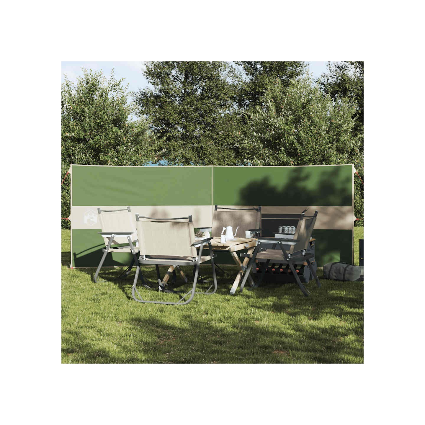 Brise-vent de camping vert 344x120 cm imperméable