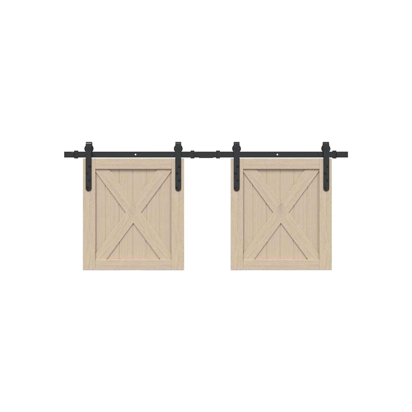 Kit de porte d'armoire coulissante 122 cm acier au carbone